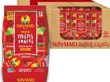 144-Count Sun-Maid California Raisins as low as $21.59 After Coupon (Reg. $48.60) + Free Shipping – 15¢/0.5 oz box!