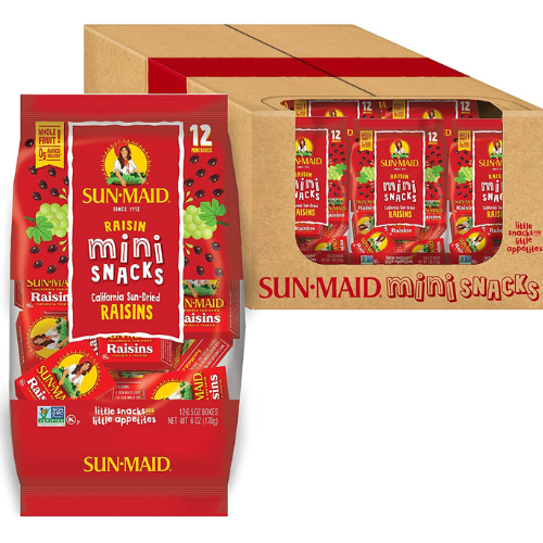 144-Count Sun-Maid California Raisins as low as $21.59 After Coupon (Reg. $48.60) + Free Shipping – 15¢/0.5 oz box!