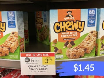 $1.45 Quaker Chewy Bars at Publix