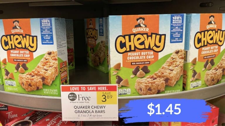 $1.45 Quaker Chewy Bars at Publix