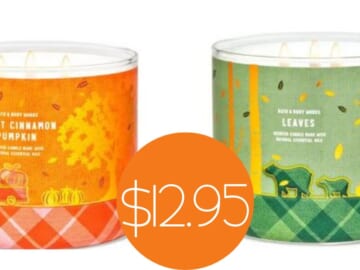 Bath & Body Works 3-Wick Candles for $12.95