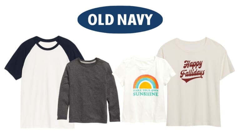 Old Navy | $4 Tees for Kids, $5 for Adults