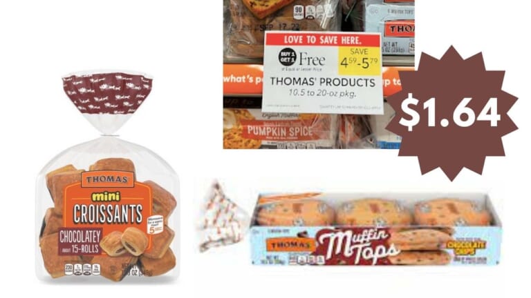 $1.64 Thomas Mini Croissants and Muffin Tops