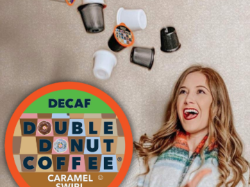 24-Count Caramel Swirl Medium Roast Decaf Flavored Coffee Pods from Double Donut as low as $10.83 After Coupon (Reg. $15.71) + Free Shipping – 45¢/capsule!