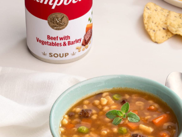 12-Pack Campbell’s Condensed Beef with Vegetables & Barley Soup as low as $17.54 Shipped Free (Reg. $20.64) – $1.46/10.5oz can!