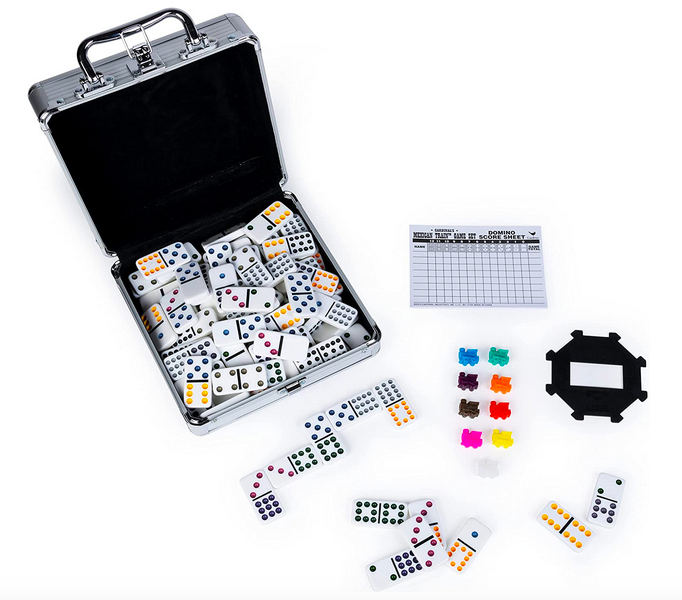 Mexican Train Dominoes Set Tile Board Game only $12.30!