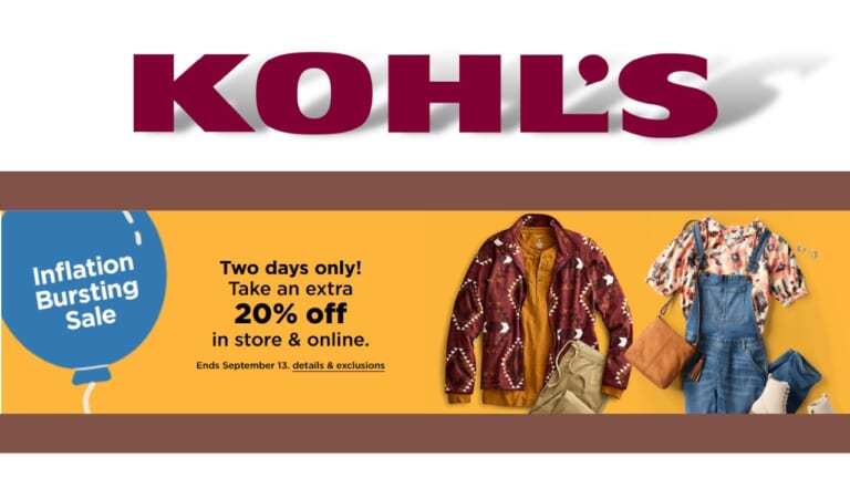 Kohl’s Inflation Bursting Sale Ends Today!