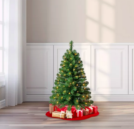 Holiday Time Prelit 3 Foot Christmas Tree only $7.98!