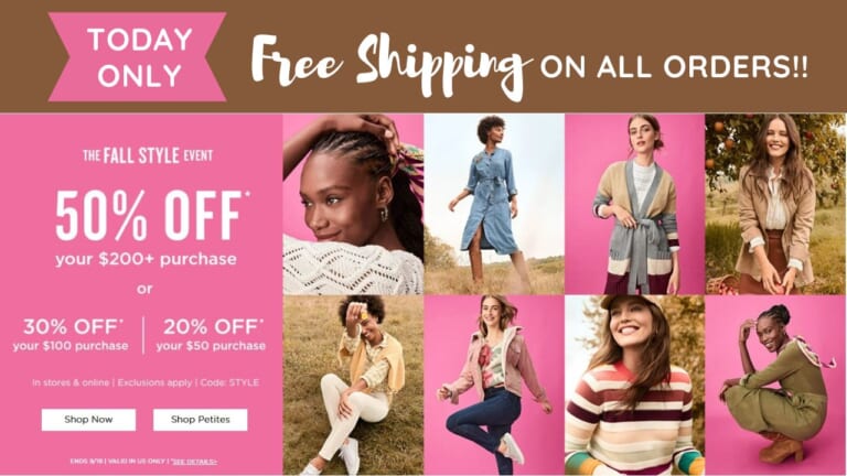 LOFT | Fall Savings + Free Shipping Today Only!