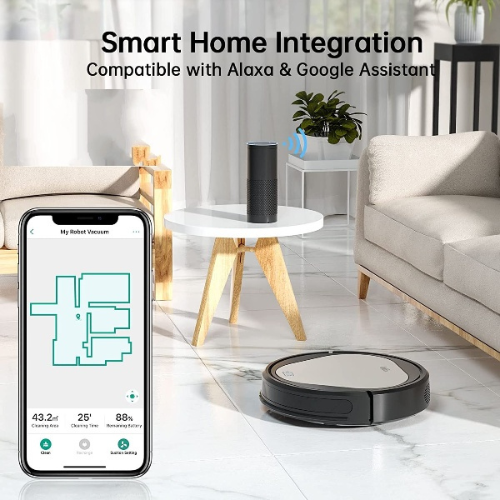 Robot Vacuum Cleaner 3000Pa $129.99 After Coupon (Reg. $199.99) + Free Shipping – Alexa and Google Assistant enabled App!