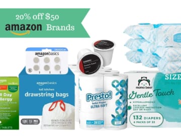 Prime Members | 20% Off $50 Amazon Brands