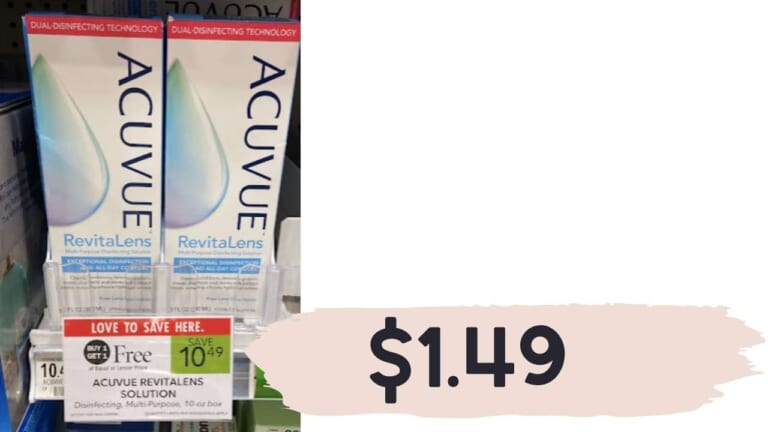 $1.24 Acuvue Revitalens Contact Solution (reg. $10.24)