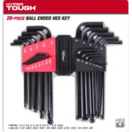 26-Piece Hyper Tough Heavy-Duty Ball End Hex Key Set $5 (Reg. $10) – 19¢ Each!