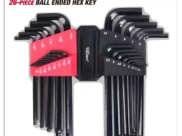 26-Piece Hyper Tough Heavy-Duty Ball End Hex Key Set $5 (Reg. $10) – 19¢ Each!