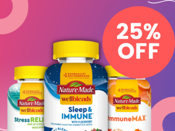 Save 25% on Nature Made Wellblends as low as $6.37 After Coupon (Reg. $14.99+) + Free Shipping – 16¢/gummy!