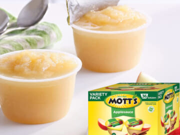 36 Variety Pack Mott’s Apple & Cinnamon Applesauce $12.98 (Reg. $30) – 36¢ per 4 Oz Cup!