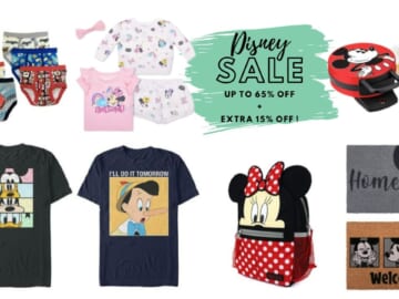 Up to 65% off + Extra 15% off Disney Gear