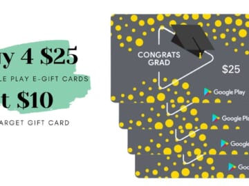 Free $10 Target Card WYB 4 $25 Google Play E-Gift Cards