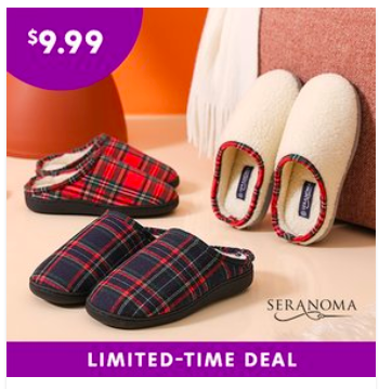 Seranoma Slippers only $9.99!