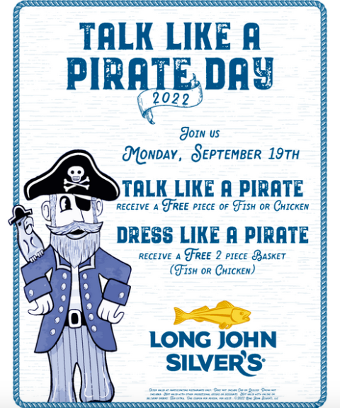 Long John Silver’s: Free Fish on September 19, 2022