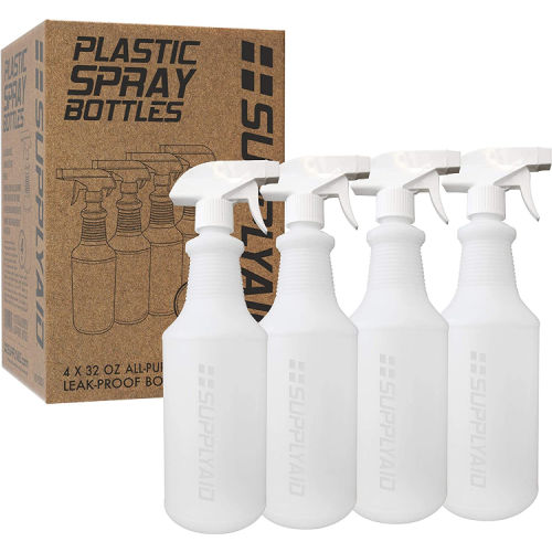 4-Pack Heavy Duty Leak Proof Plastic Spray Bottles $4.53 (Reg. $10) – $1.13/ 900-mL bottle!