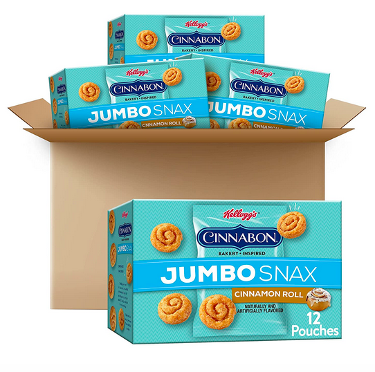 Kellogg’s Cinnabon Jumbo Snax Cereal Snacks (48 count) only $15.10 shipped!