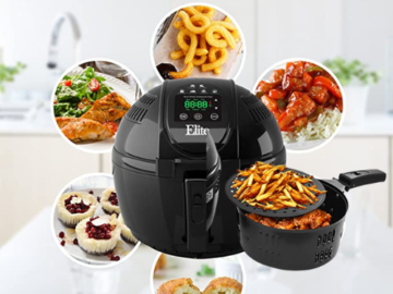 Elite Gourmet 3.5 Qt. Dual Layer Digital Air Fryer $48 Shipped Free (Reg. $100) – FAB Ratings!