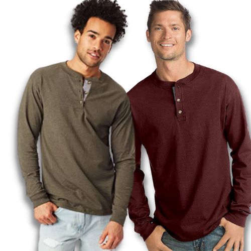 Hanes Men’s Beefy Long Sleeve 3-Button Henley from $7.99 (Reg. $19.99) – Various Colors and Sizes!