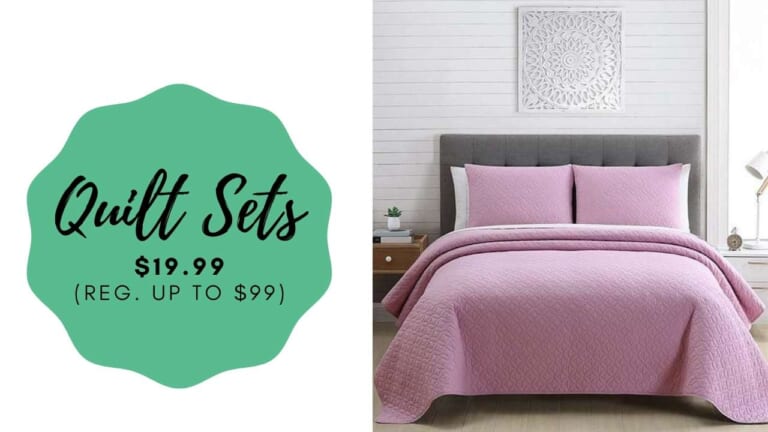 3-Piece Quilt Sets for $19.99 + Extra 10% off