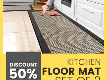 Protect Your Kitchen And Keep It Clean With This 2-Pack Kitchen Floor Mats $17.99 After Code (Reg. $35.99) + Free Shipping! $9/mat!