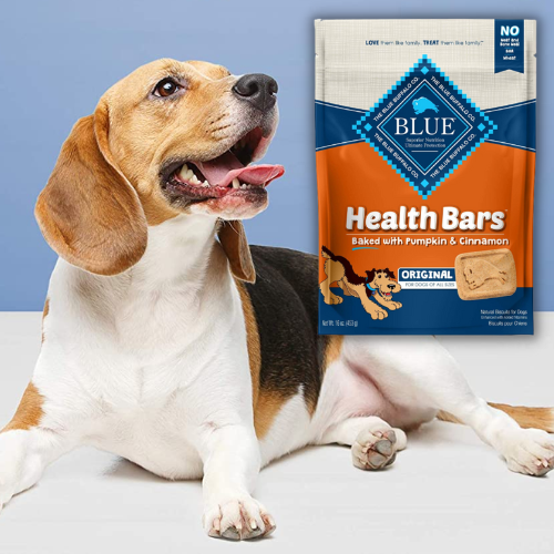 FOUR 16 Oz Bags Blue Buffalo Health Bars Pumpkin & Cinnamon Crunchy Dog Treats,  as low as $4.23 EACH Bag (Reg. $7) + Free Shipping + Buy 4, Save 5%