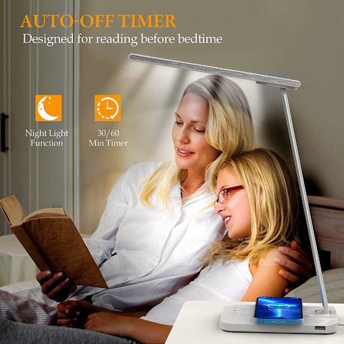 Today Only! Desk Lamp With Wireless Charger $15.59 After Code (Reg. $25.99) – USB Charging Port, 5 Color Modes with 5 Brightness Levels