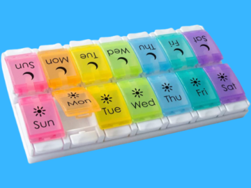 FOUR Weekly AM/PM Pill Organizers as low as $7.69 EACH After Coupon (Reg. $11) + Free Shipping -74K+ FAB Ratings! + Buy 4, Save 5%