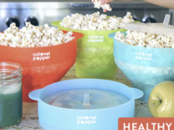 Original Colonel Popper Healthy Microwave Popcorn Maker for just $10.99 + free Prime shipping!