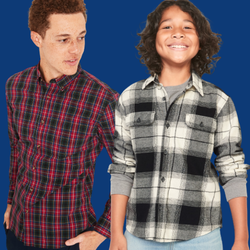 Today Only! 50% Off Old Navy Shirts for Men + For Boys + For Toddler Boys + For Baby Boys