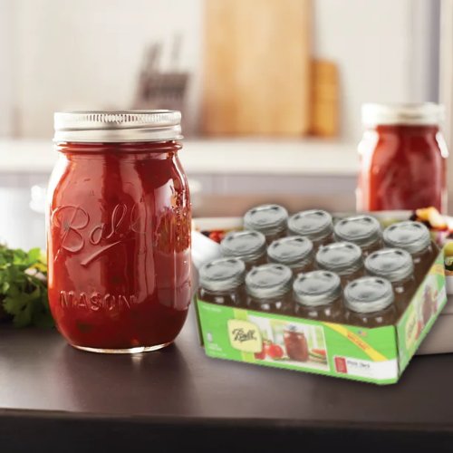 Set of 12 Regular Mouth Pint Mason Jars with Lids & Bands $10.99 (Reg. $16.42) – FAB Ratings! 92¢/ 16 Oz Jar with Lid + Band!