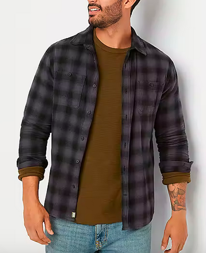 Men’s Long Sleeve Flannel Shirts only $13.99!