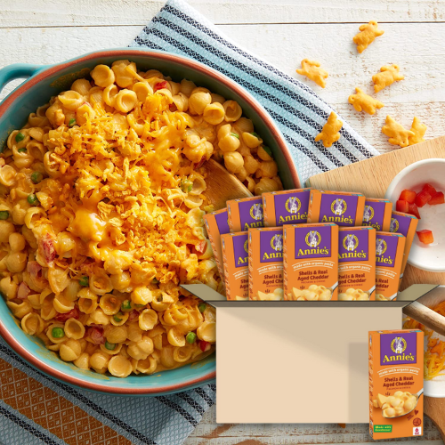 12-Pack Annie’s Shells & Aged Cheddar Macaroni and Cheese as low as $12.10 After Coupon (Reg. $25.80) + Free Shipping! $1.01/6 Oz Box!