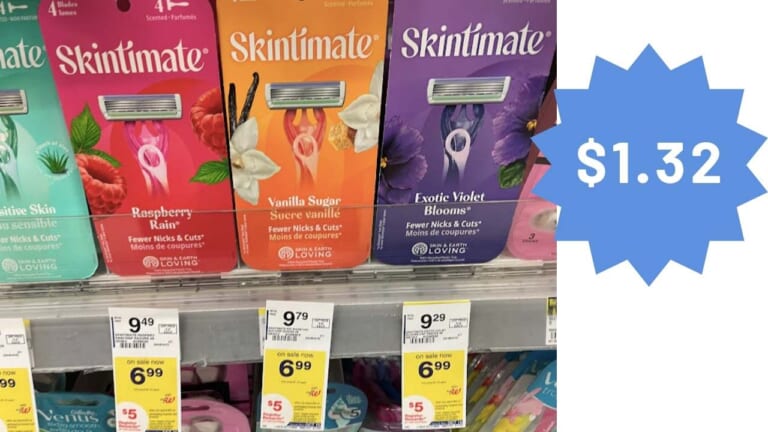 $1.32 Schick & Skintimate Disposable Razors at Walgreens & CVS