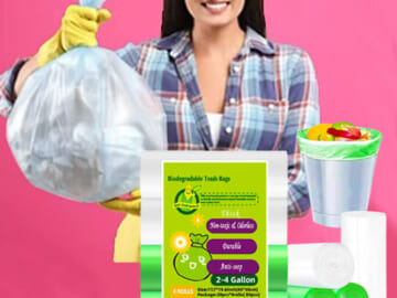 80-Pieces 2.6 Gallon Trash Bags $3.50 After Code (Reg. $11.49) – 4¢/Bag! – Biodegradable Trash Bags!