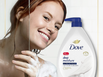 FOUR Dove Deep Moisture Body Wash, 34oz as low as $6.84 EACH Bottle After Coupon (Reg. $9.97) + Free Shipping! Buy 4, Save 5%