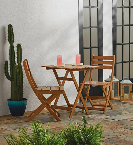 Mainstays Outdoor Patio 3-Piece Wood Bistro Set only $68 shipped (Reg. $120!)