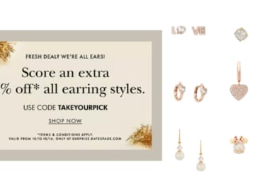 Kate Spade Earrings From $15.20 (reg. $39)