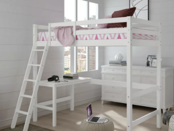 Hillsdale Campbell Wood Twin Loft Bunk Bed with Desk $159 Shipped Free (Reg. $423) – 3 Colors!