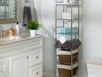 Honey-Can-Do 6-Tier Bathroom Slim Storage Shelving Unit $14.48 (Reg. $31)