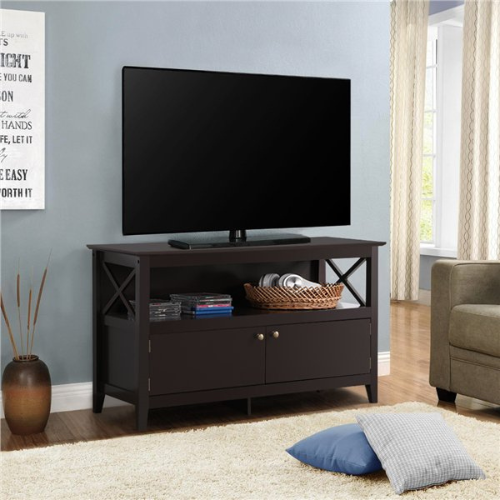 Add A Little Style To Your Room With This Easyfashion X Shape TV Stand with Storage for only $77.59 Shipped Free (Reg. $99.58) – for TVs Up to 50′!