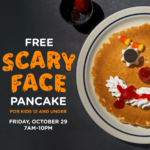 IHOP: Free Scary Face Pancake for Kids on October 24th-31st!