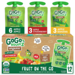 12-Pack GoGo squeeZ Organic Fruit on the Go Variety Pack, Apple/Banana/Strawberry as low as $6.79 Shipped Free (Reg. $13) Gluten Free Snacks – Nut & Dairy Free! 57¢/pouch!