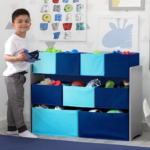 Delta Children Deluxe 9-Bin Toy Storage Organizer $27 (Reg. $50) – 25K+ FAB Ratings! – Blue or Pink