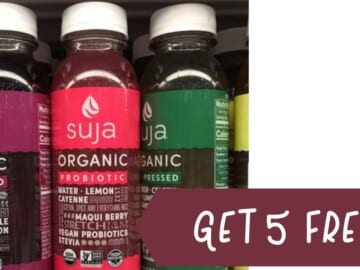 Get 5 Bottles of Suja Organic Cold-Pressed Juice FREE!